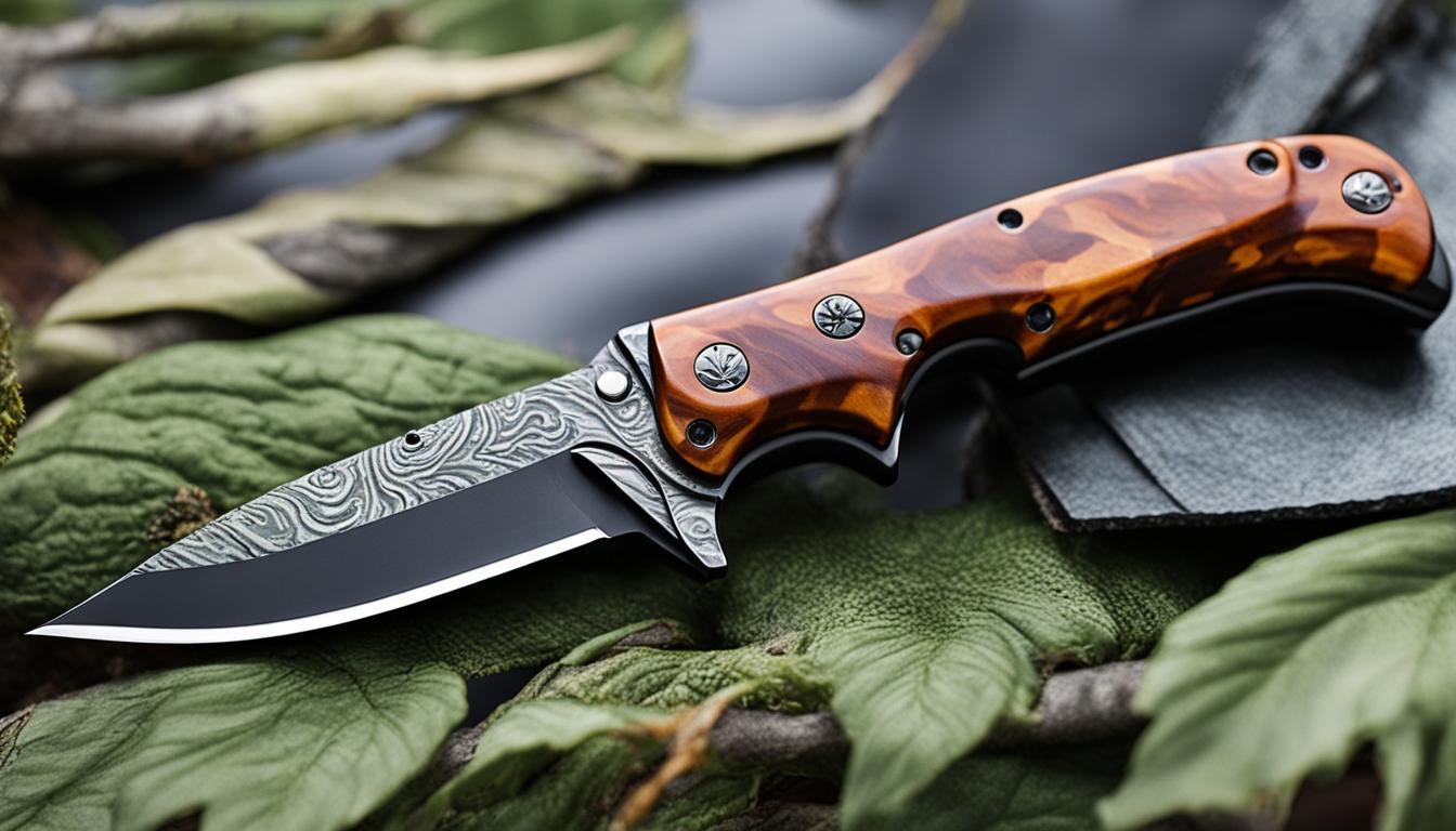 Camouflage hunting knife