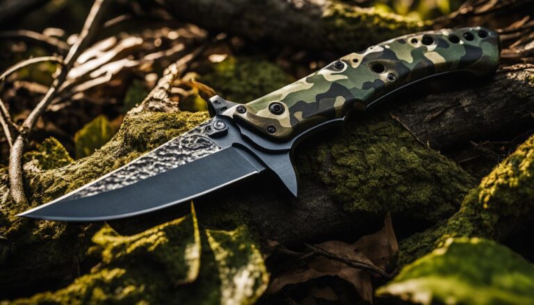 Camouflage hunting knives