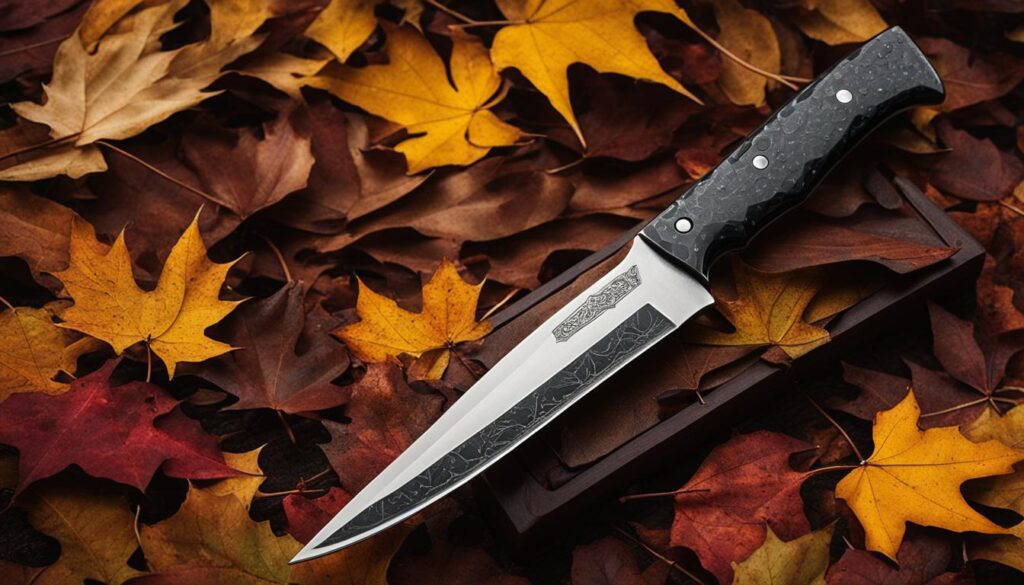 Carbon steel hunting knife