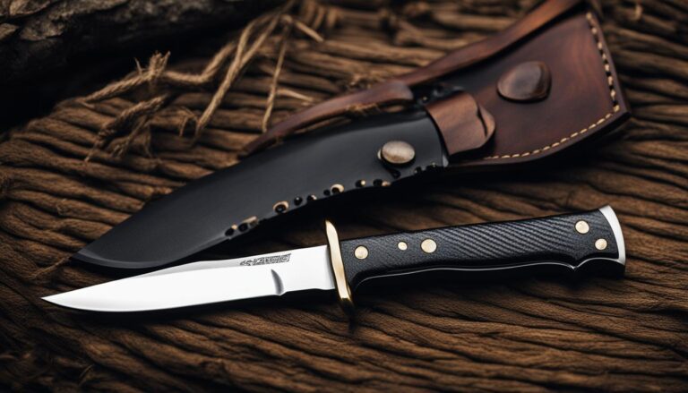 Carbon steel hunting knife