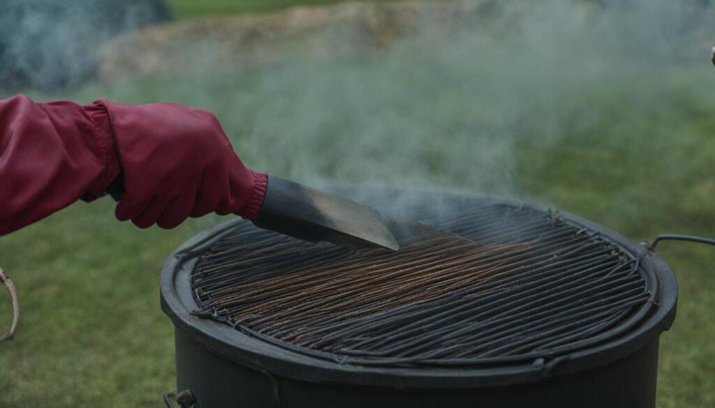 Cleaning grill or smoker interior