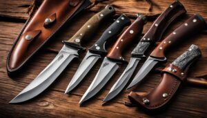 Clip point hunting knives