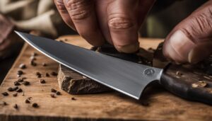 DIY hunting knife sharpening