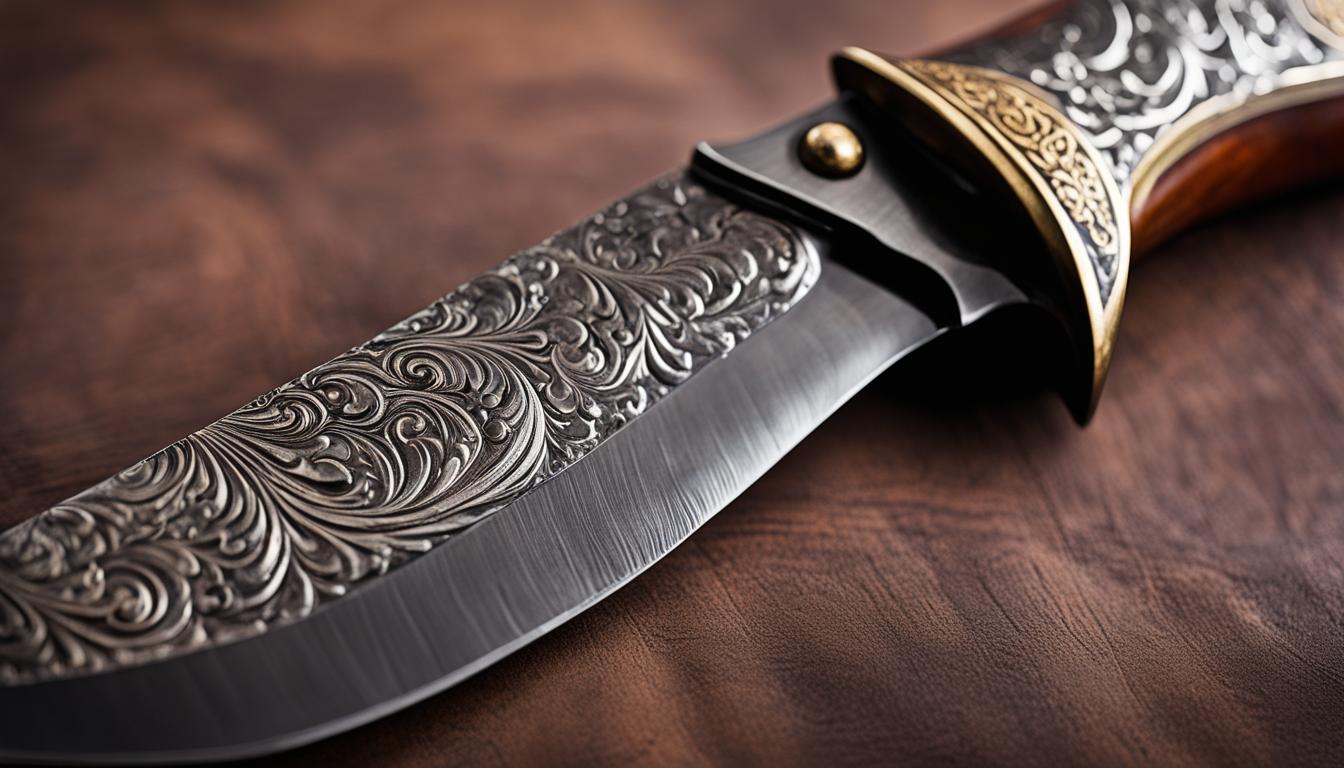 Damascus hunting knife