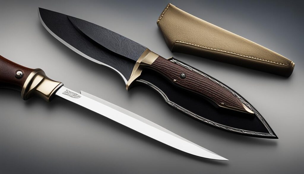 Drop point hunting knife