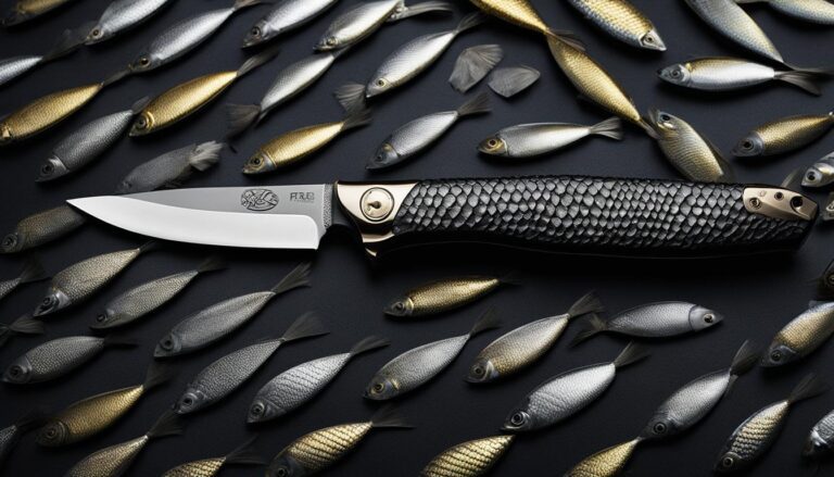 Fishing knife with scales