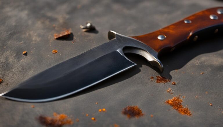 Hunting knife rust care