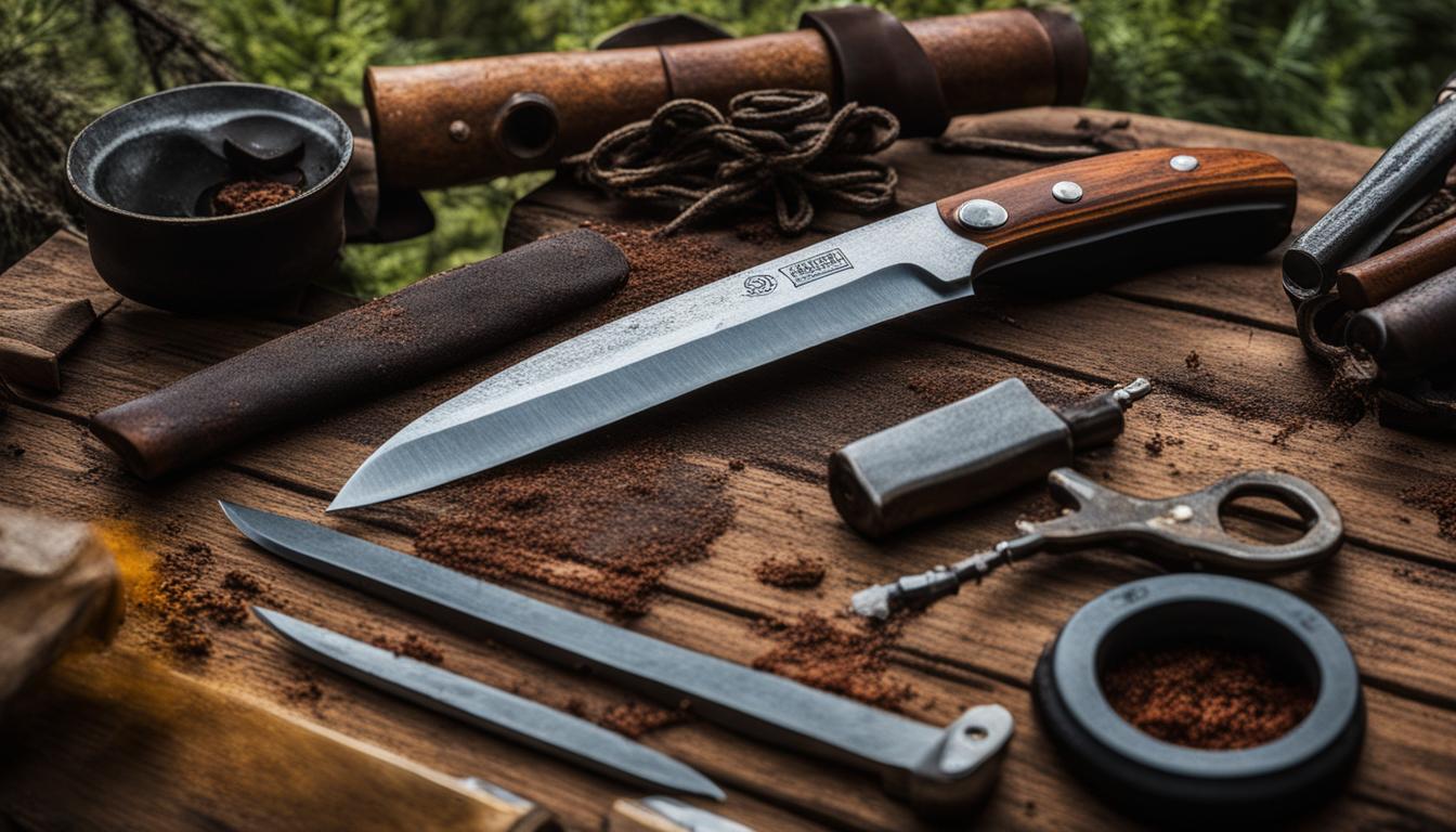 Hunting knife rust prevention