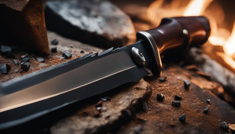 Hunting knife sharpening safety