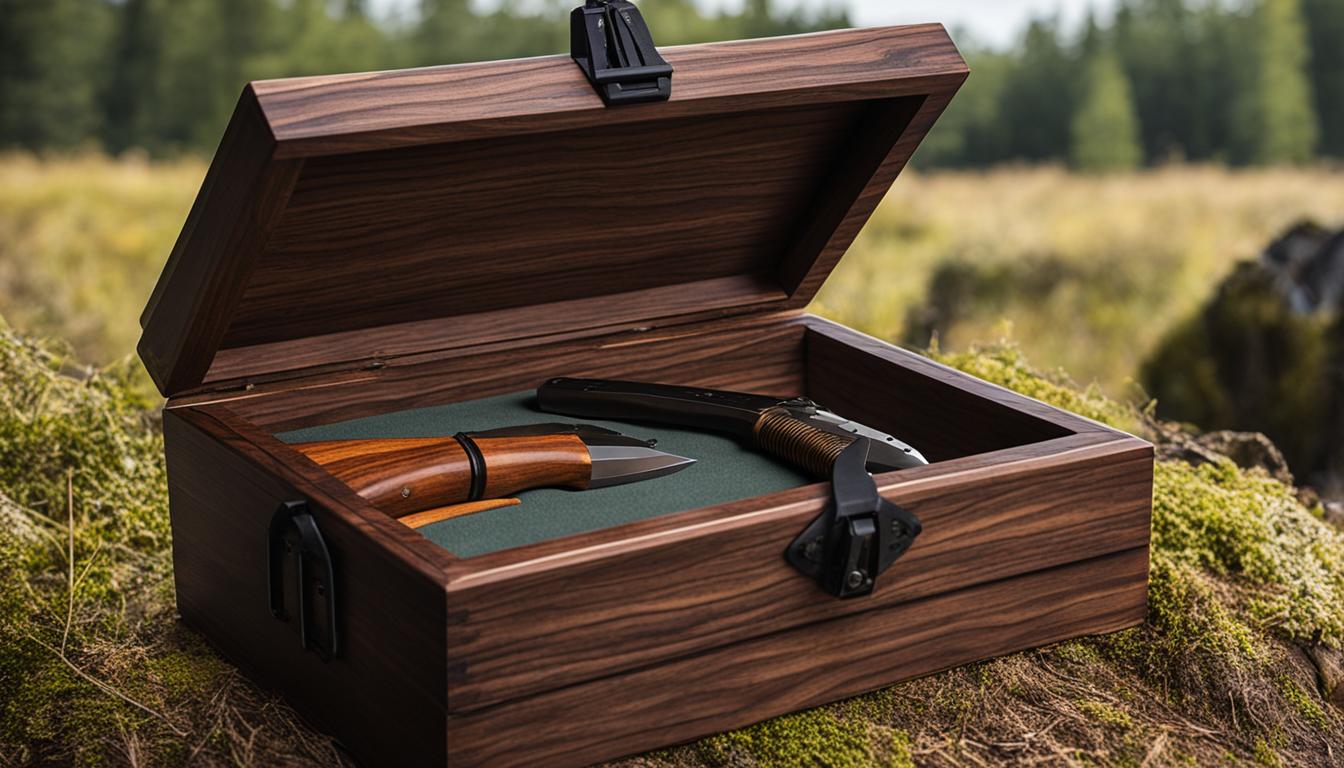 Hunting knife storage box