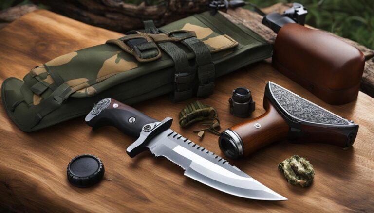 Hunting knife storage safety