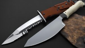 Hunting knife with bone saw