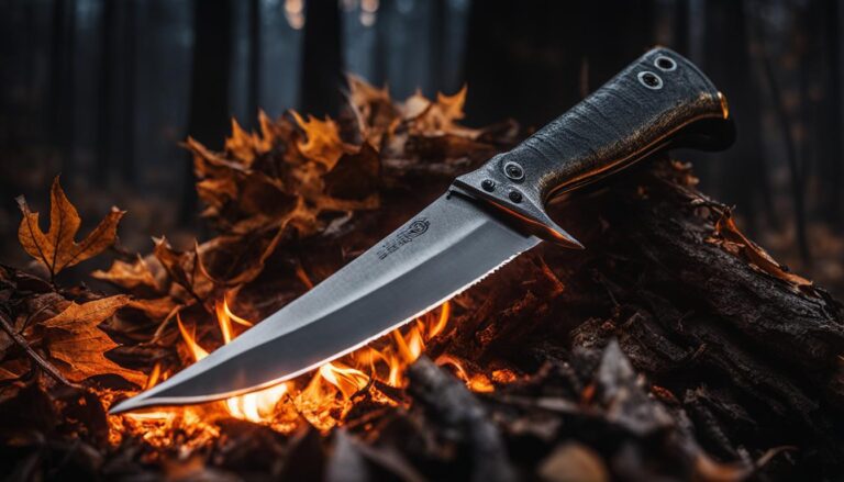 Hunting knife with firestarter