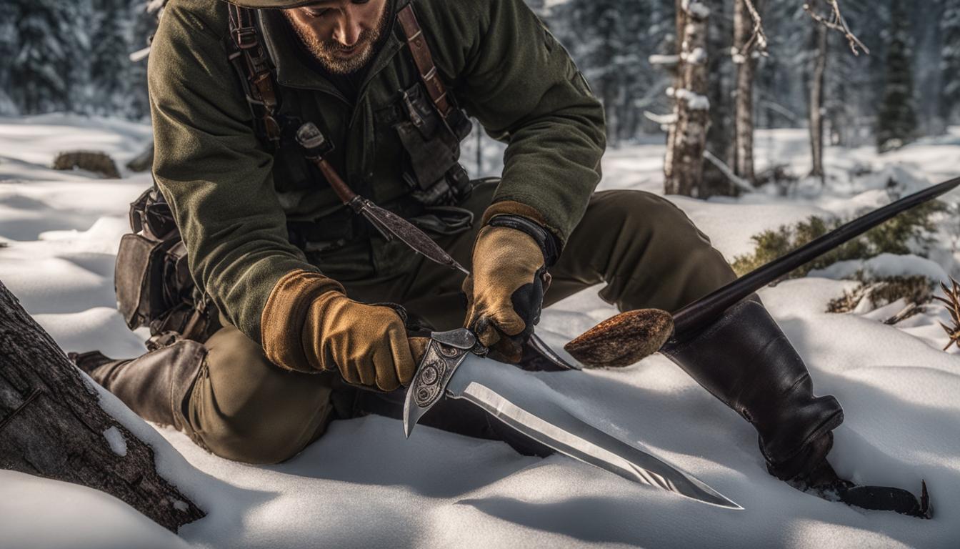 Hunting knife with gut hook