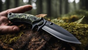 Hunting knives with rubberized handle