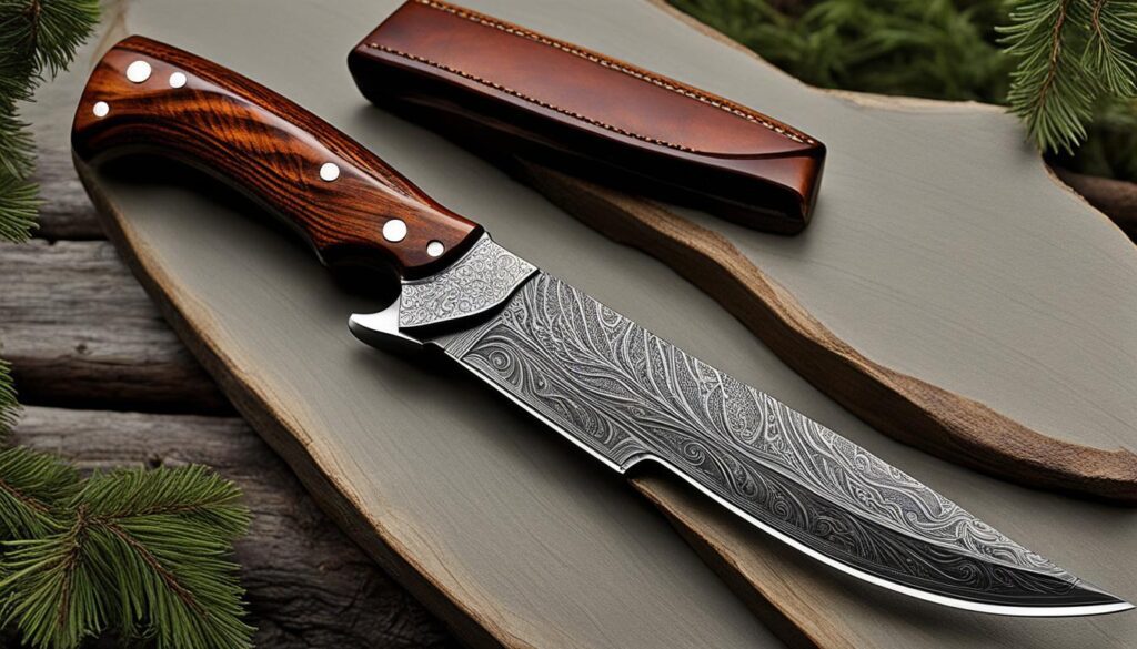 Jesse Hemphill Custom Damascus Knife