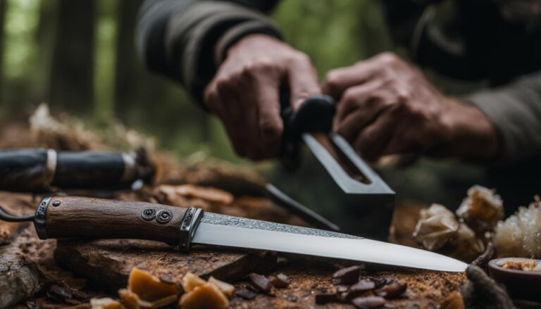 Maintain hunting knife edge