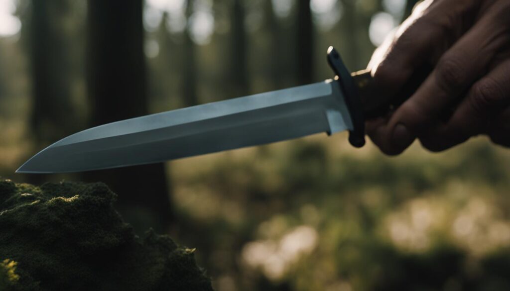 Maintain sharp hunting knife