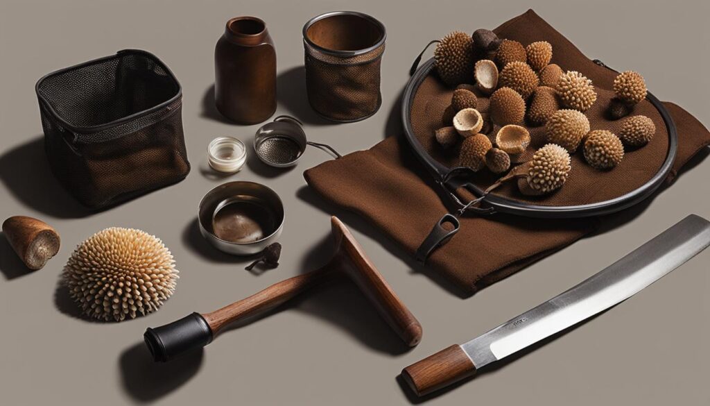 Morel mushroom hunting equipment