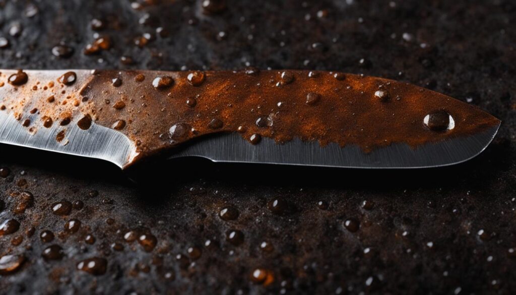 Preventing rust on knives