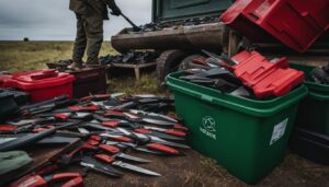 Proper disposal of hunting knives