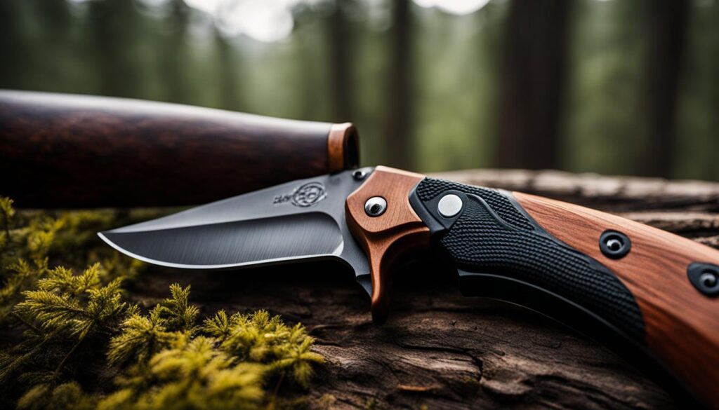 Top hunting knives with rubberized handles