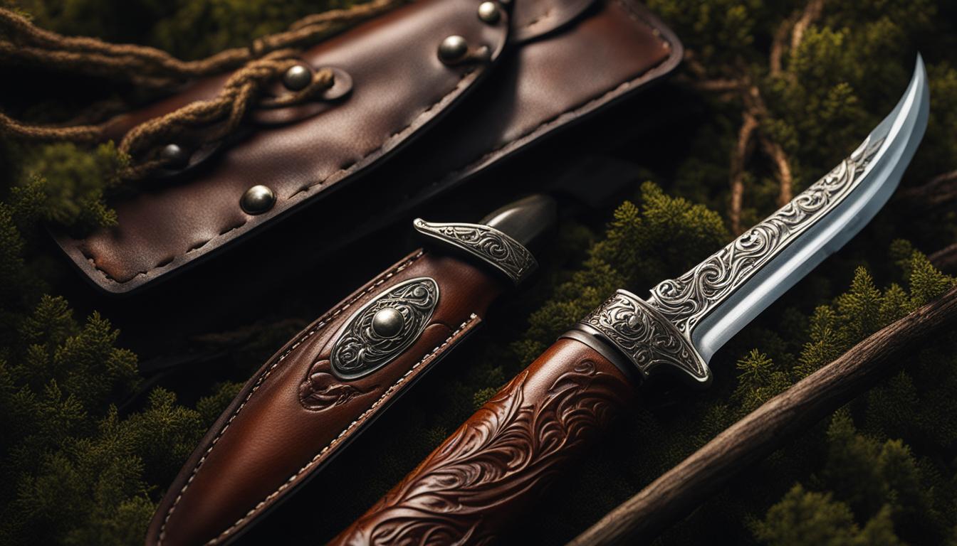 Traditional hunting knife sheath styles