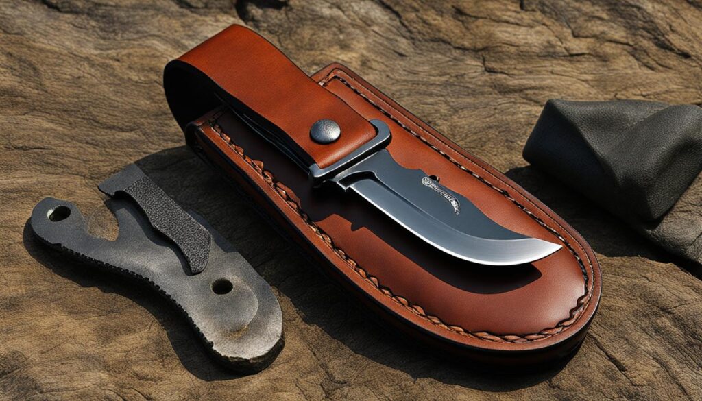 hunting knife sheath safety