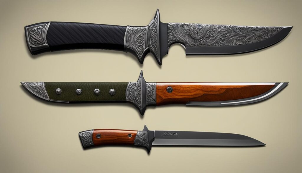 hunting knife tang type