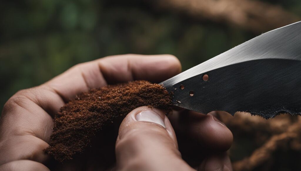 knife maintenance for rust prevention